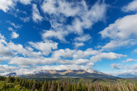 Picturesque mountain view in the Canadian Rockies in summer seasonの写真素材