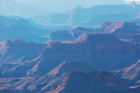 Picturesque landscapes of the Grand Canyon, Arizona, USA. Beautiful natural background. travel sunset freedomの写真素材