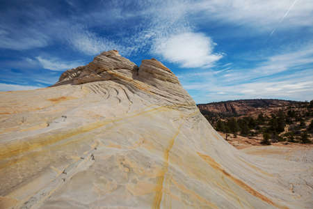 Sandstone formations in Utah, USA. Beautiful Unusual landscapes.の写真素材