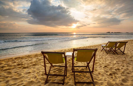 Luxury  beach in ocean coast. Holiday and vacation concept. Tropical beach.の写真素材