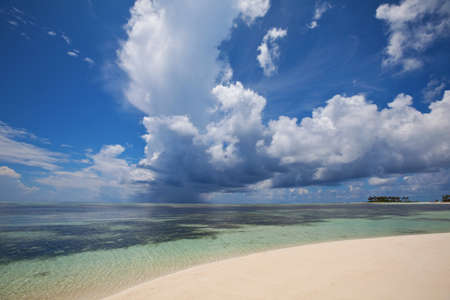 Beautiful Maldives beach. Natural beautiful background.の写真素材