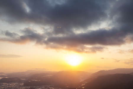 Beautiful sunset in Turkey. Mediterranean coast
