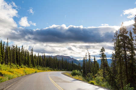 Highway in Alaska, United Statesの写真素材