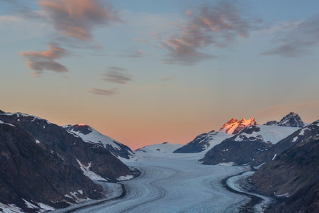 Salmon glacier in Stewart, Canadaの写真素材