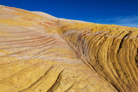 Yellow Sandstone formations in Utah, USA. Beautiful Unusual landscapes.の写真素材