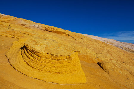 Yellow Sandstone formations in Utah, USA. Beautiful Unusual landscapes.