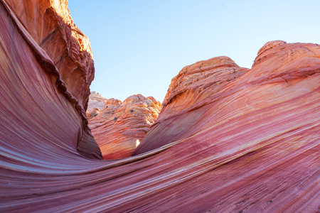 The Wave, Arizona, Vermillion Cliffs, Paria Canyon State Park in the USA. Amazing natural background