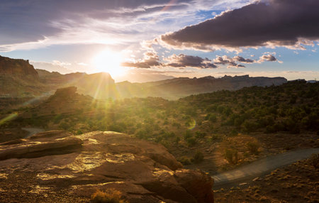 Unusual natural landscapes in Capitol Reef National Park, Utahの写真素材