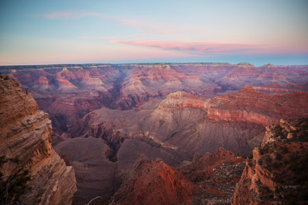 Picturesque landscapes of the Grand Canyon, Arizona, USA. Beautiful natural background. Sunrise...