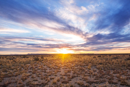 American landscapes- prairie and cliffs, Utah,  USA.の写真素材