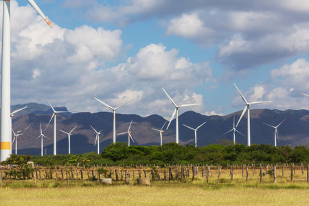 Windmills in the rural landscapes