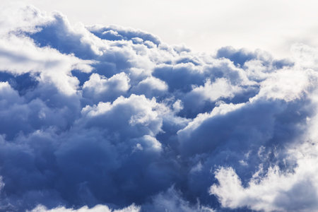 Dramatic sky with stormy clouds