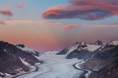 Salmon glacier in Stewart, Canadaの写真素材