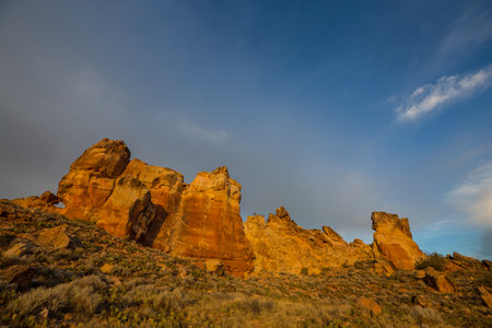 Sandstone formations in Utah, USA. Beautiful Unusual landscapes.