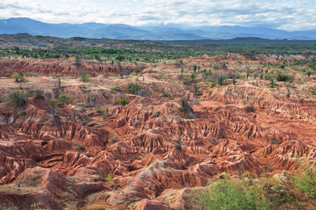 Unusual landscapes in Tatacoa desert, Colombia, South America