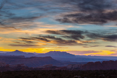 Unusual natural landscapes in Capitol Reef National Park, Utahの写真素材
