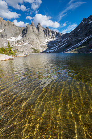 Hike in Wind River Range in Wyoming, USA. Summer season.の写真素材
