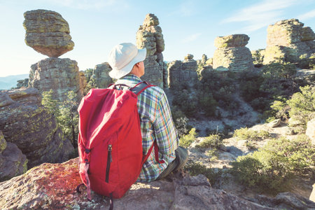 Unusual  landscape at the Chiricahua National Monument, Arizona, USAの写真素材