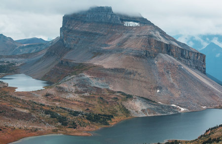 Picturesque mountain view in the Canadian Rockies in summer season