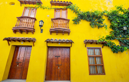 View of ancient city Cartagena de Indias, Colombiaの写真素材