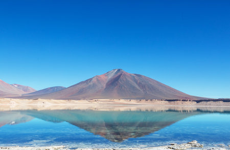 Beautiful natural landscapes in Atacama desert, northern Chileの写真素材