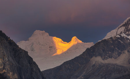 Beautiful mountains landscapes in Cordillera Blanca,  Peru, South America