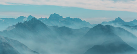 mountain silhouette at sunrise in Colombia, South America