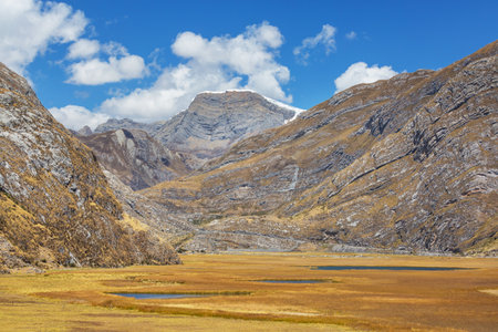 Beautiful mountains landscapes in Cordillera Blanca,  Peru, South America