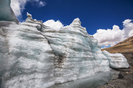 Giant Glacier in high mountains