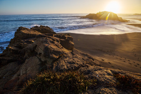 sea sunset for natural background