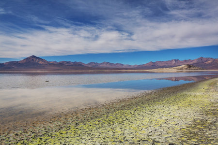 Beautiful natural landscapes in Atacama desert, northern Chileの写真素材