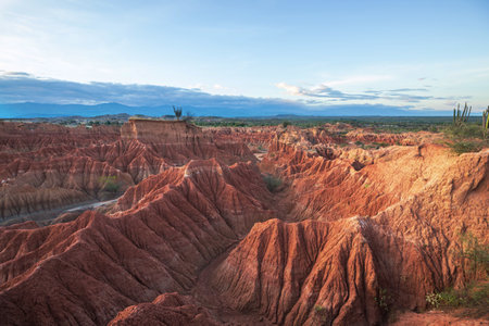 Unusual landscapes in Tatacoa desert, Colombia, South America