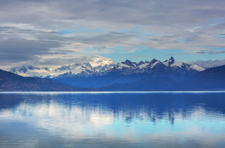 General Carrera Lake, Carretera Austral, Patagonia - Chile. Beautiful natural landscapes in South Americaの写真素材