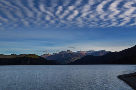 Beautiful mountain landscapes in Patagonia. Mountains lake in Argentina, South America.の写真素材