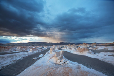 Fantastic Scenic landscapes of Northern Argentina. Beautiful inspiring natural landscapes. Campo de Piedra Pomez near Antofagasta de la Sierra, Puna.の写真素材