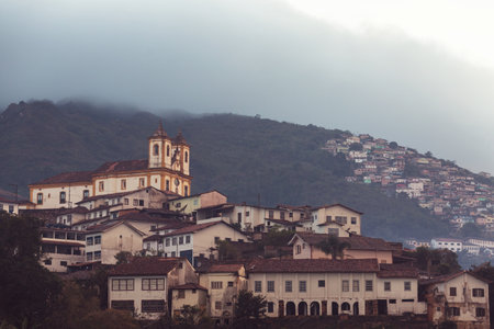Colonial architecture in Ouro Preto, Minas Gerais, Brazilの写真素材