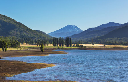 Beautiful natural landscapes in Atacama desert, northern Chileの写真素材