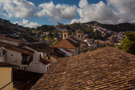 Colonial architecture in Ouro Preto, Minas Gerais, Brazilの写真素材