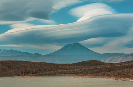 Volcanoes landscape in Central Argentina, South America
