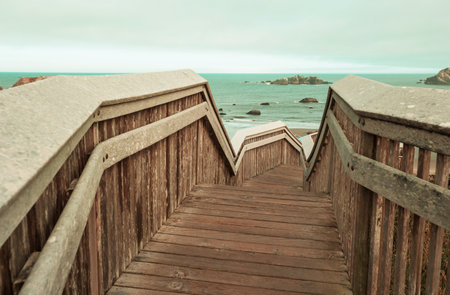 boardwalk on the tropical beach