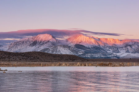 Scenic view of Sierra Nevada Mountain.Late autumn  landscape. California,USA.