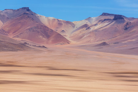 Epic desert. Unusual natural landscapes in Bolivia.の写真素材