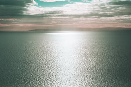 End of the world- beautiful natural landscape around Beagle sound in Ushuaia, Argentinaの写真素材