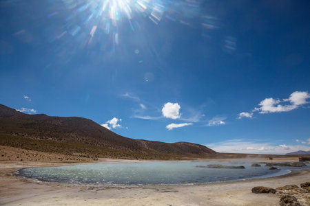 Beautiful natural landscapes in Atacama desert, northern Chileの写真素材