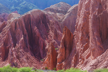 Fantastic natural landscapes near Cafayate in Northern Argentina, South Americaの写真素材