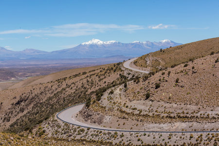 Fantastic Scenic landscapes of Northern Chile, Atacama desert. Beautiful inspiring natural landscapes. Kalgaspores in high mountains.の写真素材