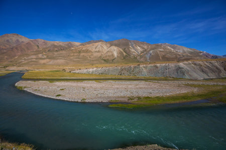 Amazing mountain landscapes in Valle Hermosa, Argentina, South Americaの写真素材