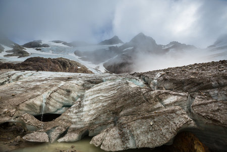 Beautiful mountains landscape near Ushuaia in Tierra del Fuego, Argentina.の写真素材