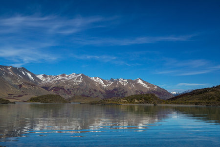 Fantastic mountain landscapes in Perito Moreno National Park in Argentina, South America.の写真素材