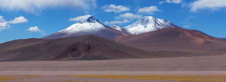 Fantastic Scenic landscapes of Northern Chile, Atacama desert. Beautiful inspiring natural landscapes. High mountains.の写真素材